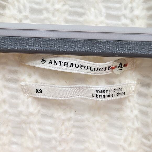 Anthropologie Cream Alpaca Blend Bia Chunky Knit Tunic Sweater Women's XS - Picture 3 of 11